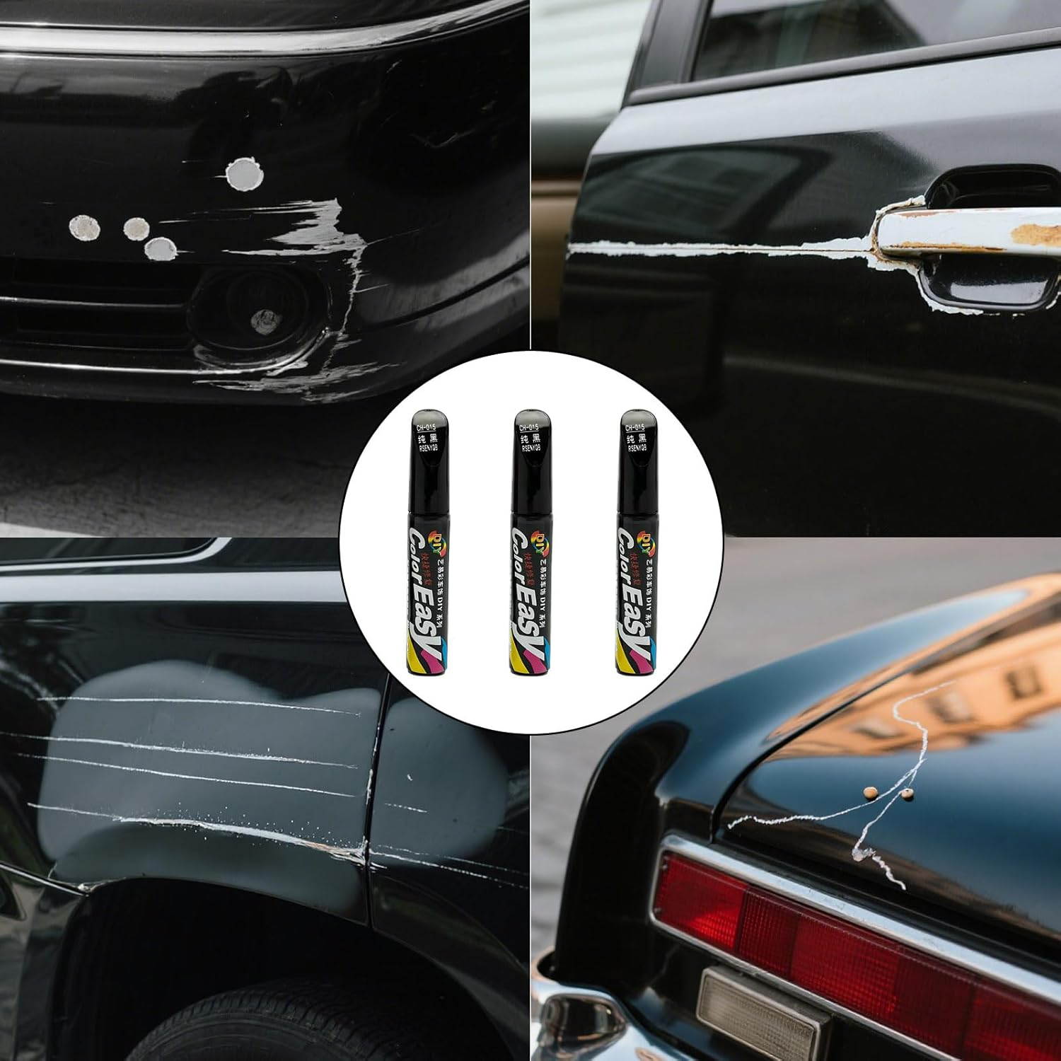 3 Pcs Car Scratch Remover Pen,Touch up Paint Pen,Black Spray Paint, Black Paint Pen for Car Suitable for Cars Repainting Cover and Repair Scratches, Suitable for Cars, Suv, Truck, Rv, Bicycle image number 6