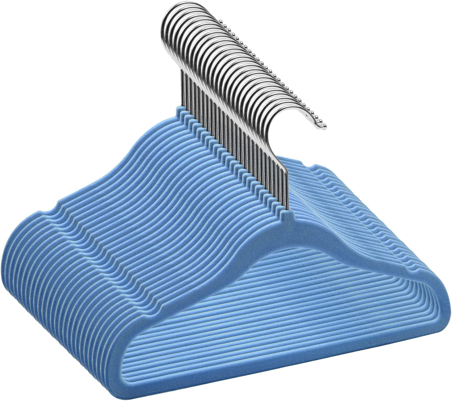 Goodtou Kids Hangers Velvet 50 Pack - Baby Felt Hangers Non Slip Toddler Hanger Childrens Hanger for Kid