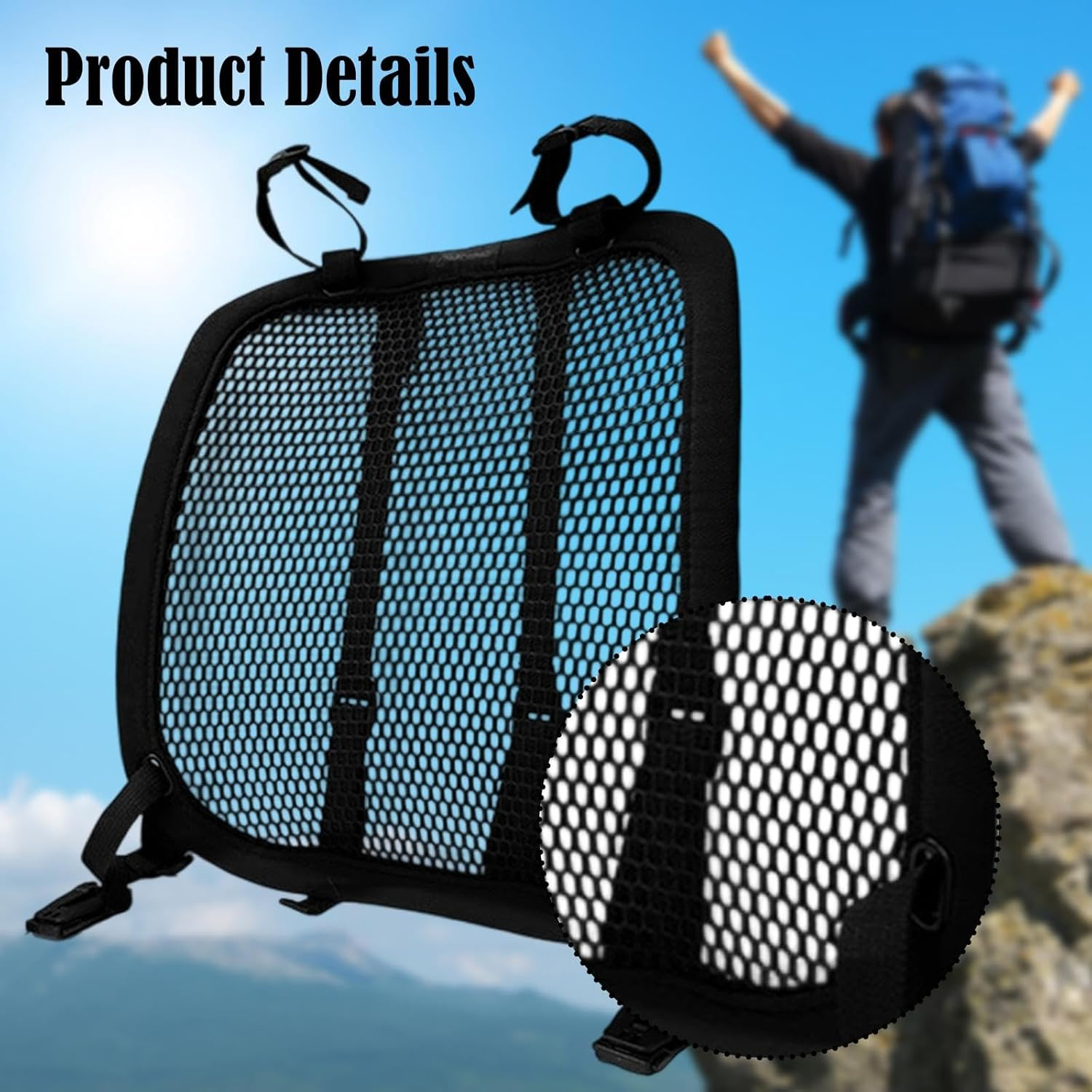Oshhni Ventilation Backpack Spacer Support Outdoor Accessories Ergonomic for Hiking Commuting Biking Backpacks Sturdy Rucksack Frame image number 3