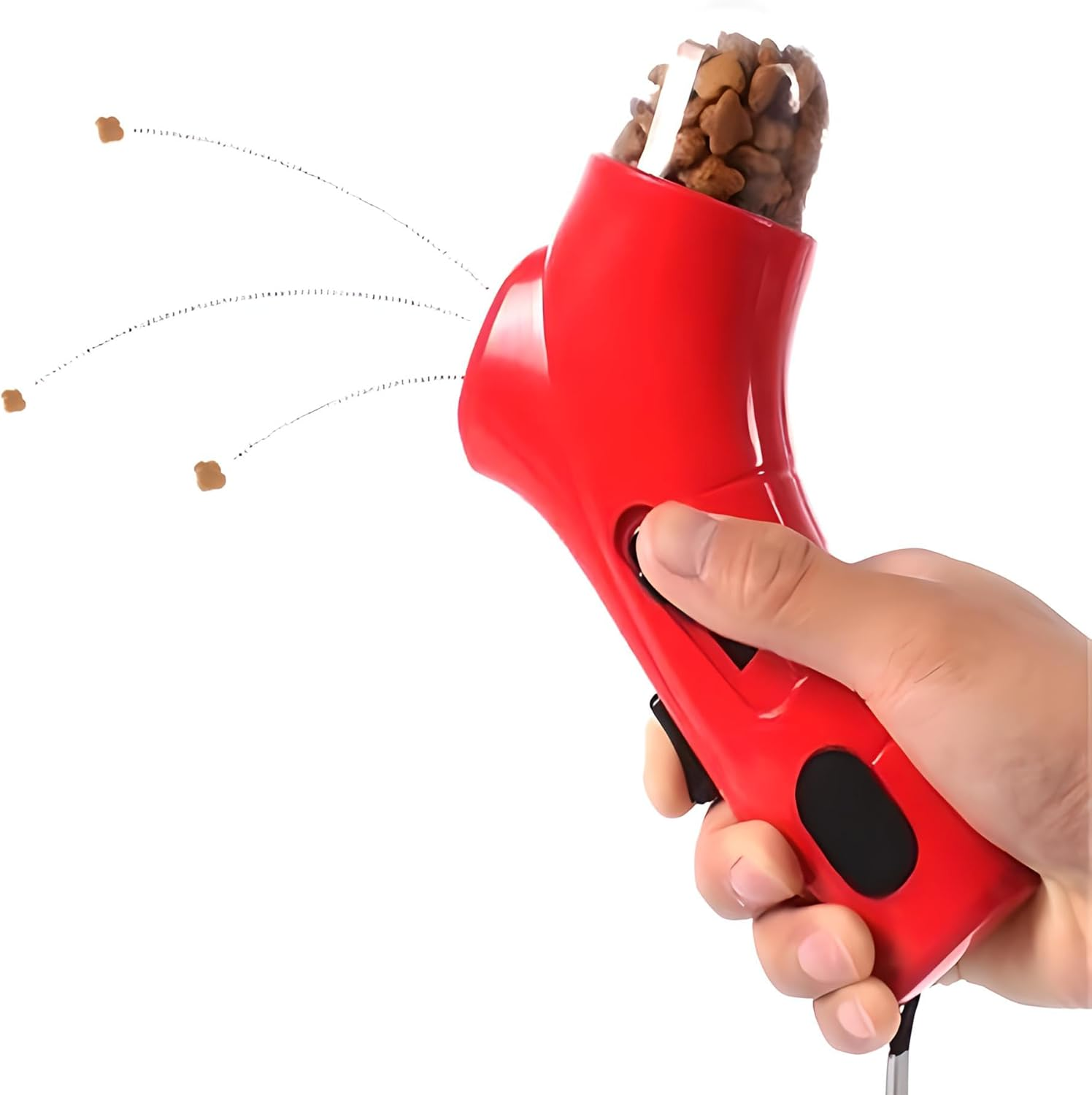 Tasmegol Cat Treat Gun Shooter Interactive Pet Food Snack Dispenser Launcher Toy for Cats Dog （Red） image number 4