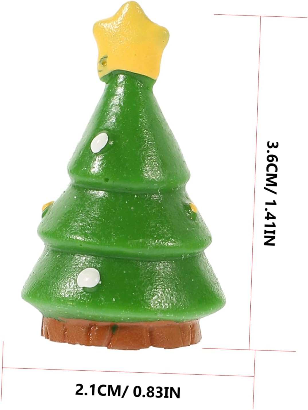 12Pcs Mini Christmas Tree Decor Santa Claus Snowman Ornament Festive Xmas Tree Decor Solid Resin Home