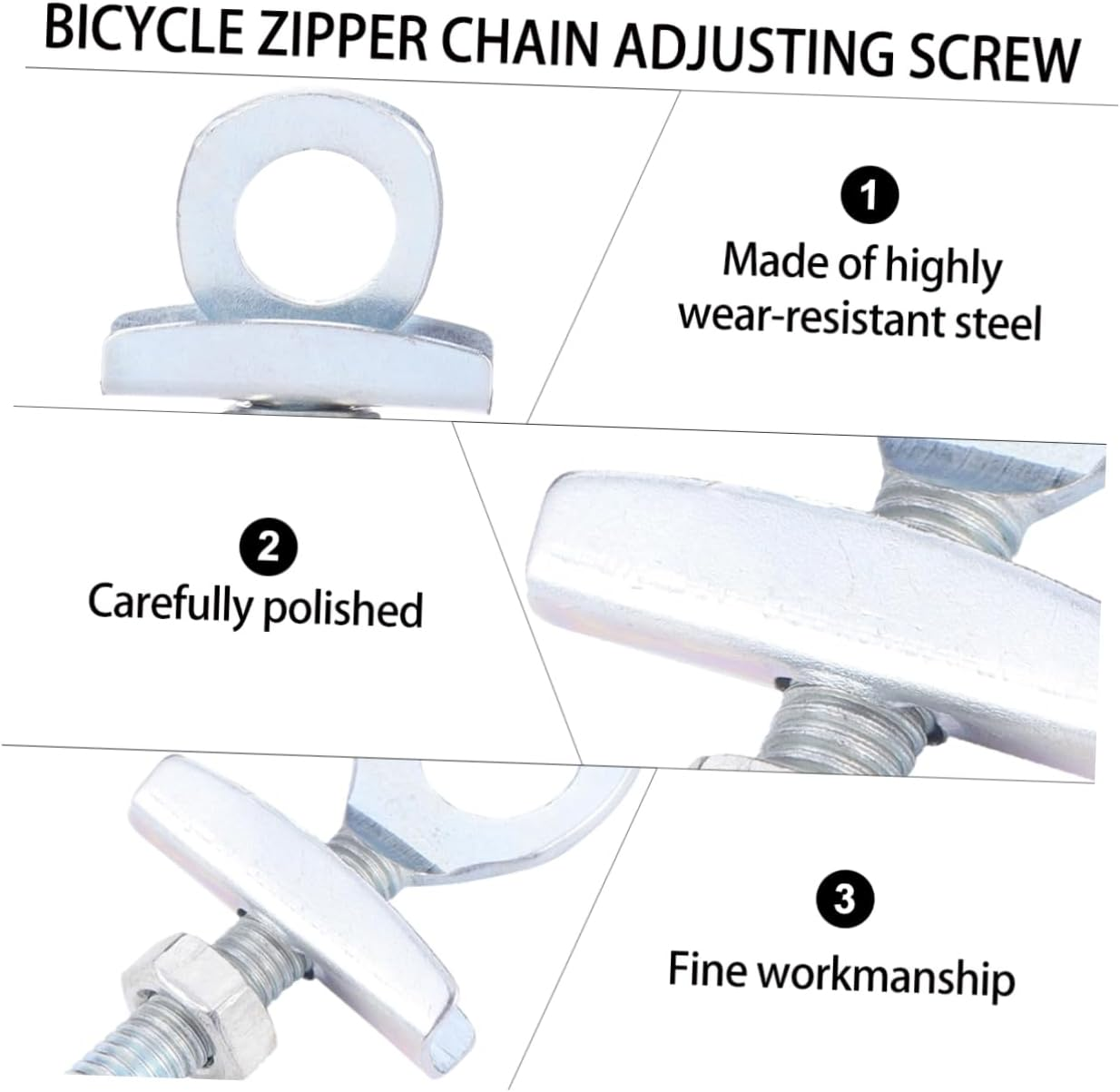 Parliky 20Pcs Bike Chain Tensioners Adjusters Fixed Gear Chain Adjuster Bike Accessories Parts Sturdy and Wear Resistant for Long-Term Use image number 6