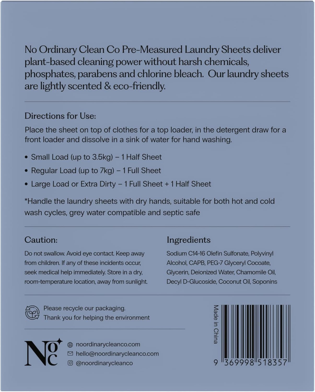 No Ordinary Clean Co Pre-Measured Laundry Detergent Sheets | up to 80 Washes | Fresh Linen Scent | Plant-Based, Eco-Friendly, Free from Harsh Chemicals, Parabens & Phosphates | Travel-Friendly image number 2