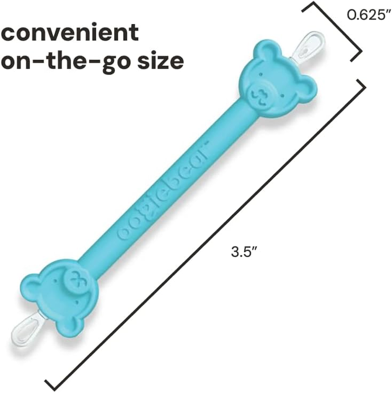 Oogiebear - Nose and Ear Gadget. Safe, Easy Nasal Booger and Ear Wax Remover for Newborns, Infants and Toddlers. Dual Earwax and Snot Remover - with CASE - Aspirator Alternative