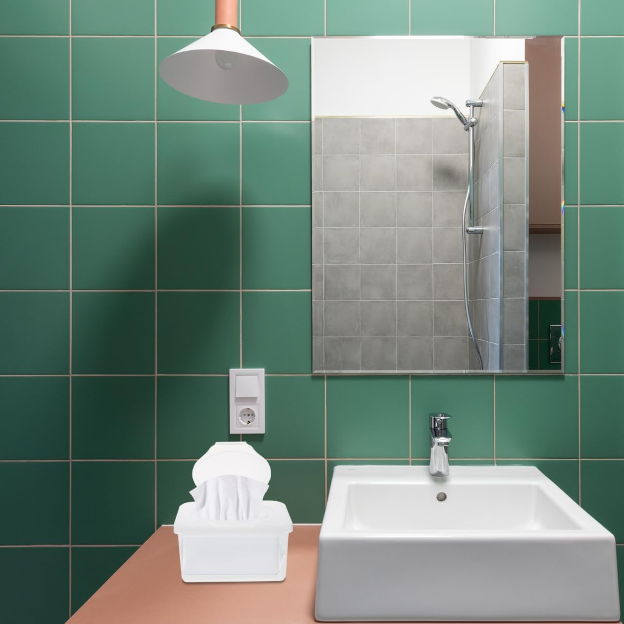 BESTOYARD Wipe Dispenser Refillable, Tissue Container with Lid, Travel Wipes Holder for Easy Access, Home Nursery Portable Use image number 5