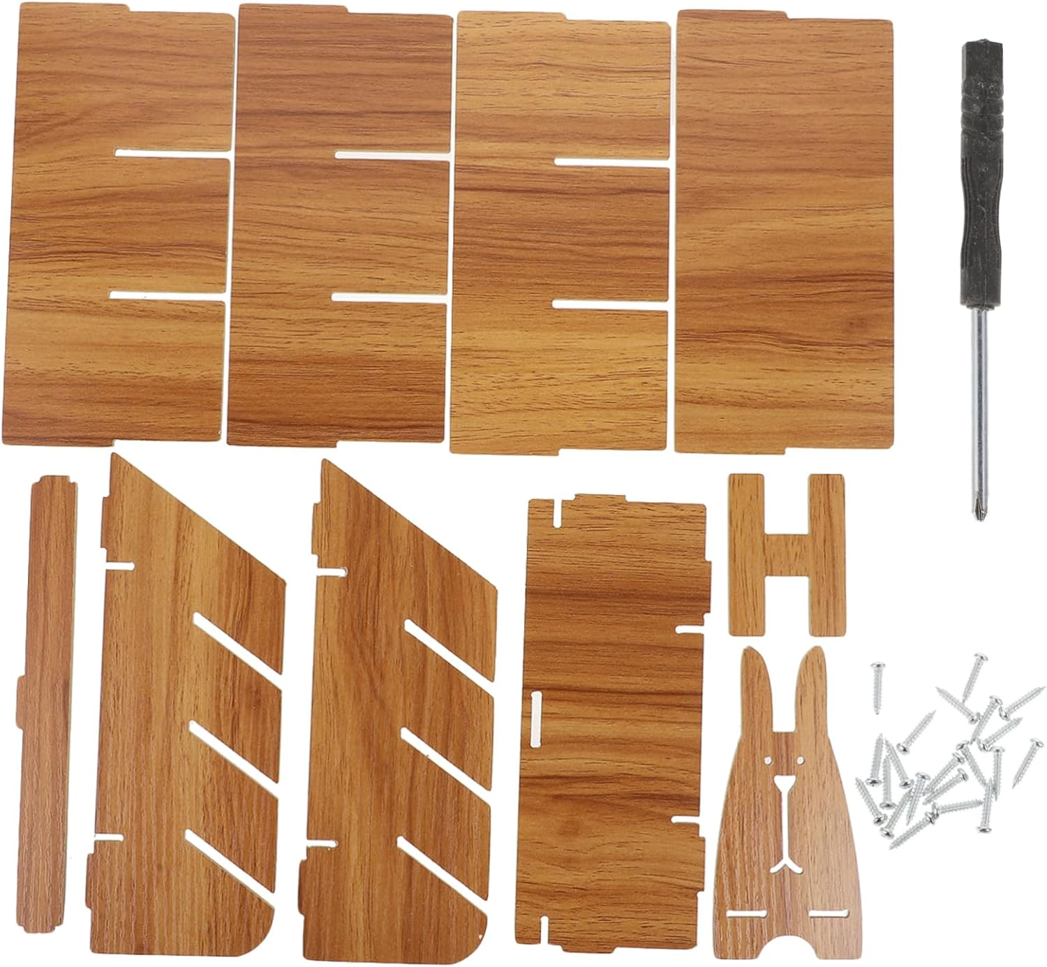 MAGICLULU Wooden Pencil Case Large Capacity Multi-Grid Desk Organizer Pen Holder Office Supply Stationery Storage for Study Room and Office Desktop image number 4