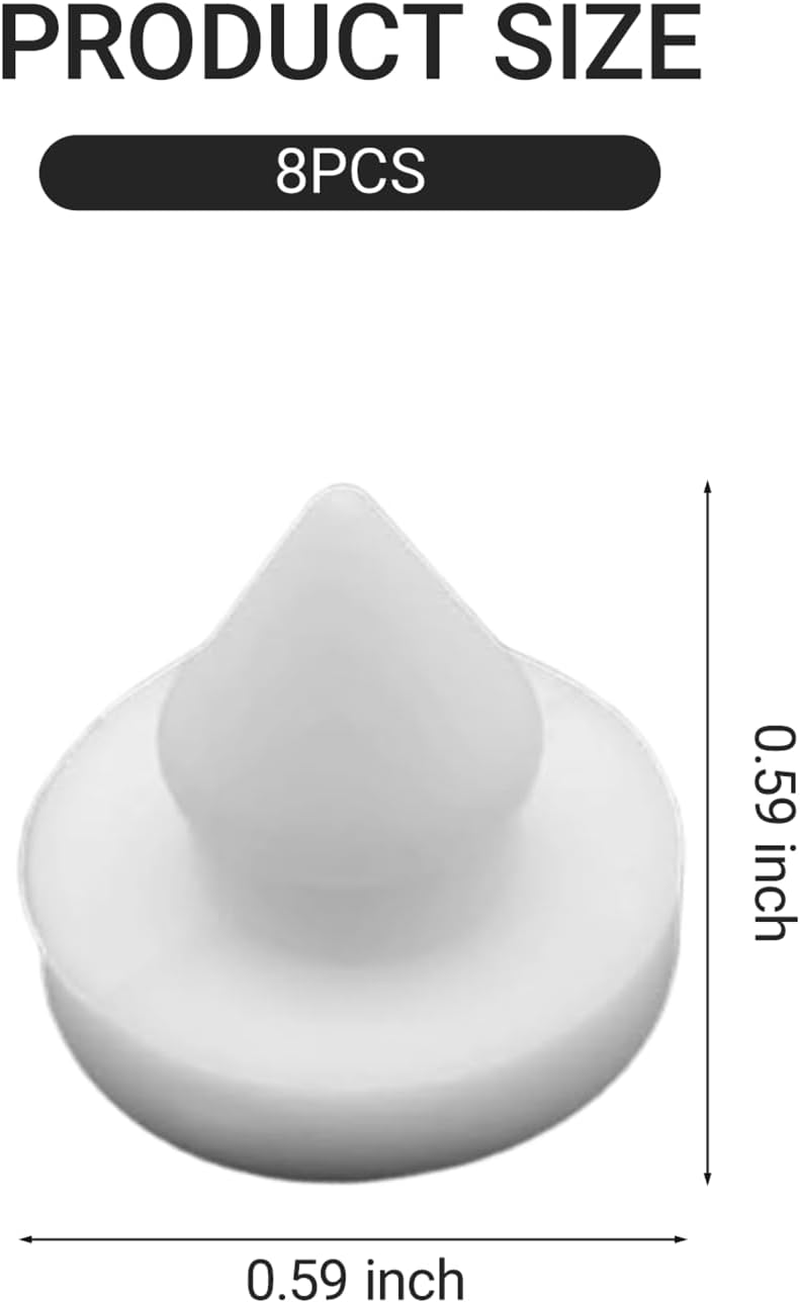 8 PCS Car Brake Pedal Stopper, Brake Switch Limiter Pad Pedal Block Clip, Throttle Clutch Stop Pad, Replacement Plug 46505-SA5-000, Compatible with CRV Accord Fit (White) image number 1