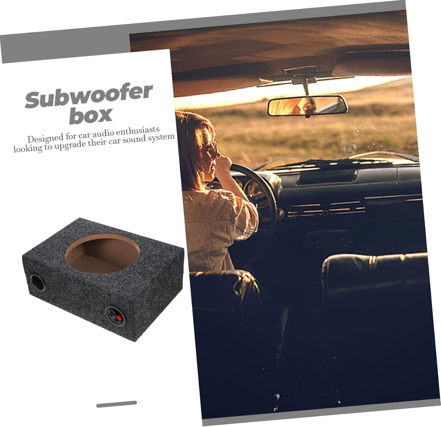 Gatuida Sealed Subwoofer Box for Speakers and Enclosure Car Audio Powerful Bass Lightweight Design for Easy Installation image number 5