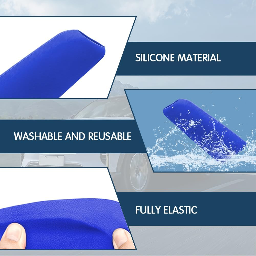 Car Handbrake Cover Gear Shift Knob Cover, Auto Comfortable Grip Handbrake Cover, Silicone Handbrake Cover for Most Vehicle Handbrake - Black image number 6