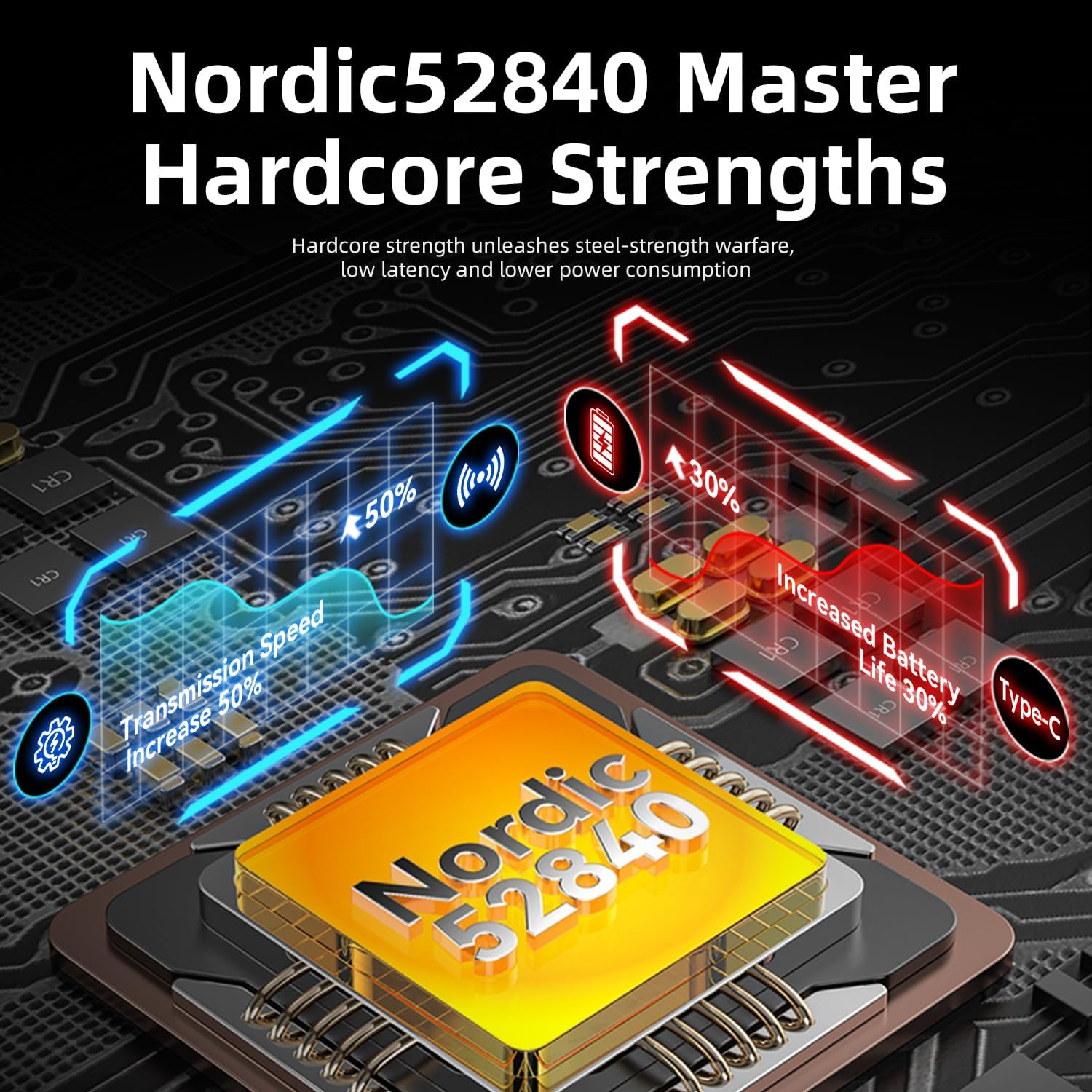 MAMBASNAKE X Attack Shark R6 Superlight Mouse, Pixart PAW3950MAX Gaming Sensor, Wireless 8K Mouse, MCU Nodic 52840, Bt/2.4G/Wired Gaming Mouse, Adjustable DPI 42000, for Win11/Xbox/Ps/Mac - Black image number 1