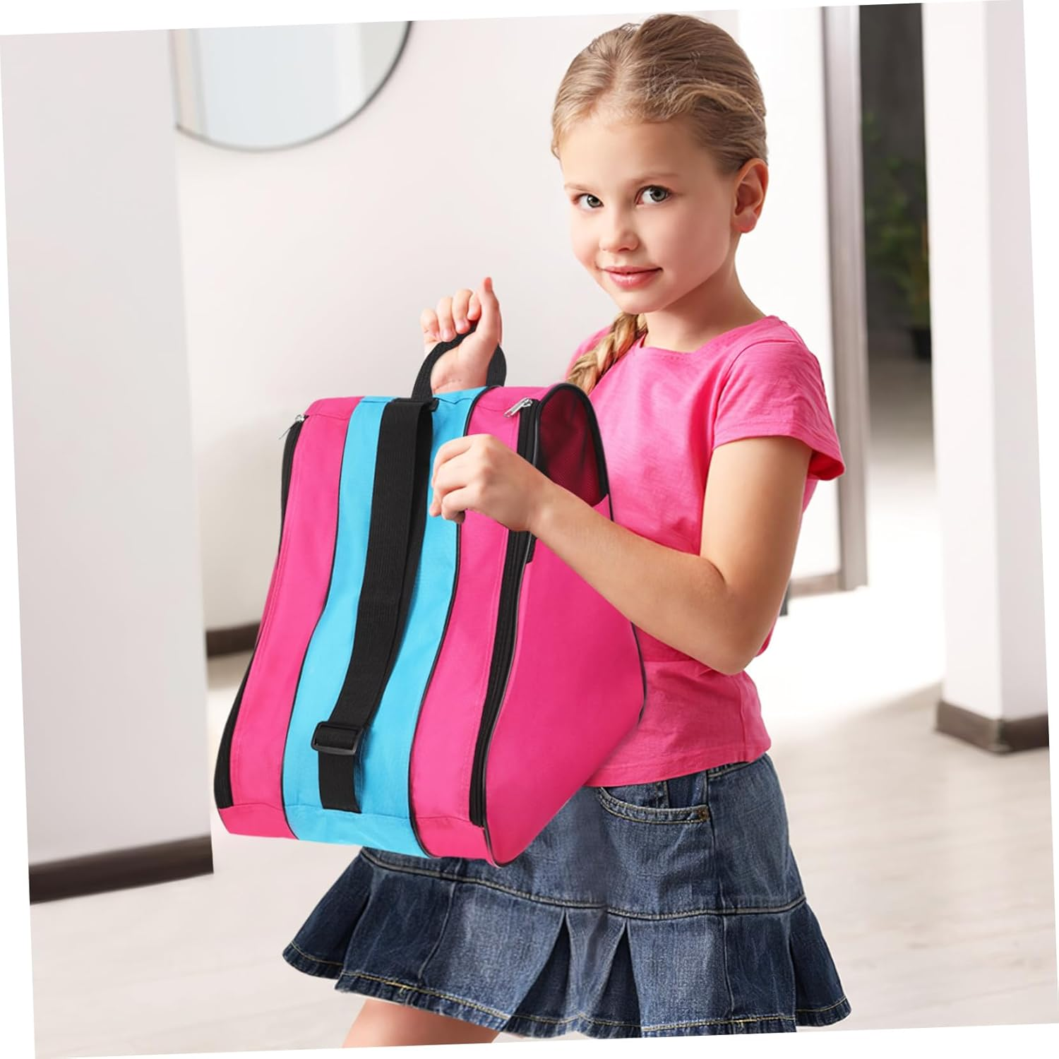 GOOHOCHY Skate Bags for Boys and Girls Ice Skates Bag Oxford Fabric Organized Storage image number 1