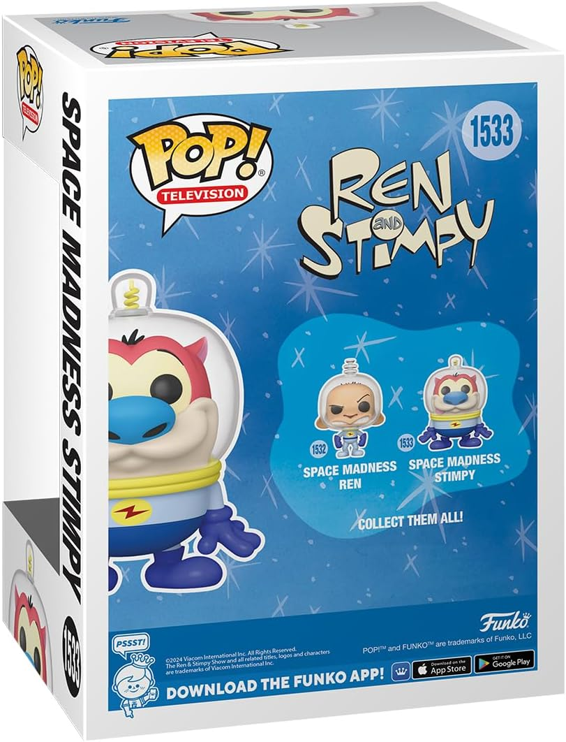 FUNKO POP! TELEVISION: Nickelodeon Rewind - the Ren & Stimpy Show, Space Madness Stimpy image number 2