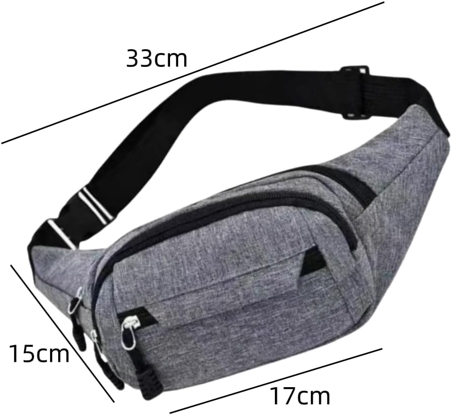 Ai-Oumleef Large Capacity Waist Bag, Waist Bag, Fanny Pack for Men Women,Crossbody Waist Bag Pack,Belt Bag for Travel Walking Running Hiking Cycling,Easy Carry Any Phone（Gray） image number 1