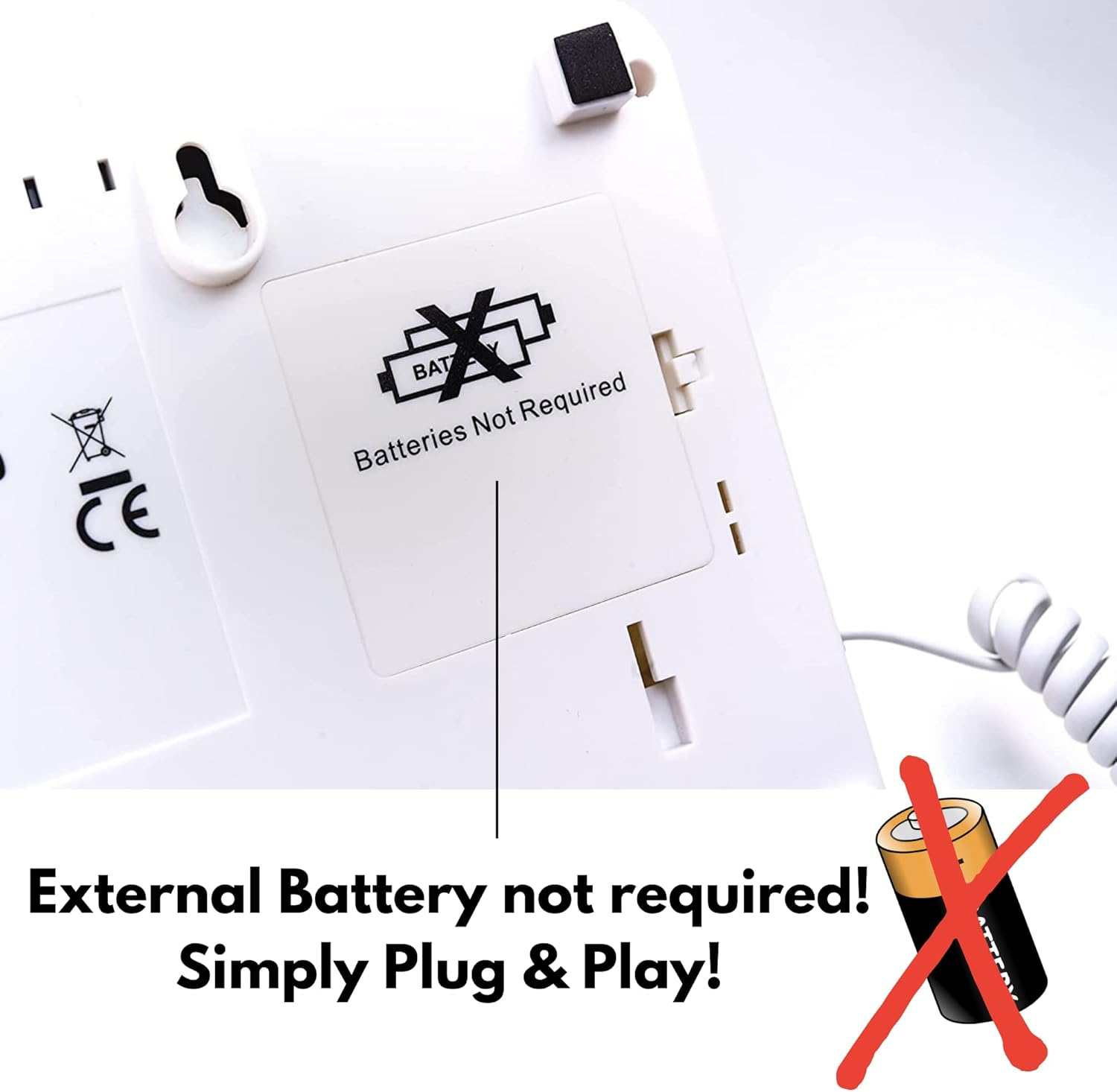 VOCA Big Button Phone for Seniors, CP130 Amplified Telephone, Caller ID Display, Hand Free Speaker Phone, Loud Phone for Hard of Hearing & Visually Impaired image number 3