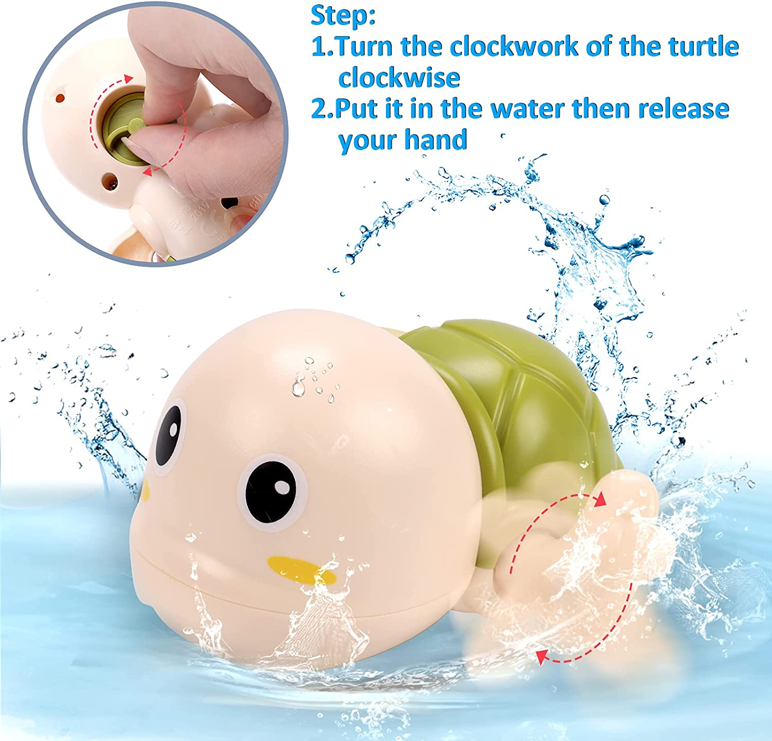 Kaekid Toddlers Bath Toy, Water Spraying Discoloration Light-Up Floating Animals Bath Toys Set, Foam Bath Letters and Numbers Bath Toy, Water Toys for Kids Boys Girls (Multicolour) image number 6