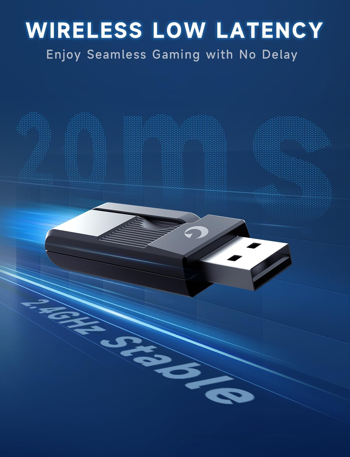 2.4Ghz Wireless Gaming Headsets for PS5, PS4, PC, Switch - Bluetooth 5.3 Gaming Headphones with Noise Canceling Mic, 7.1 Surround Sound, 70H Battery, Blue Lighting - Pearl White image number 3