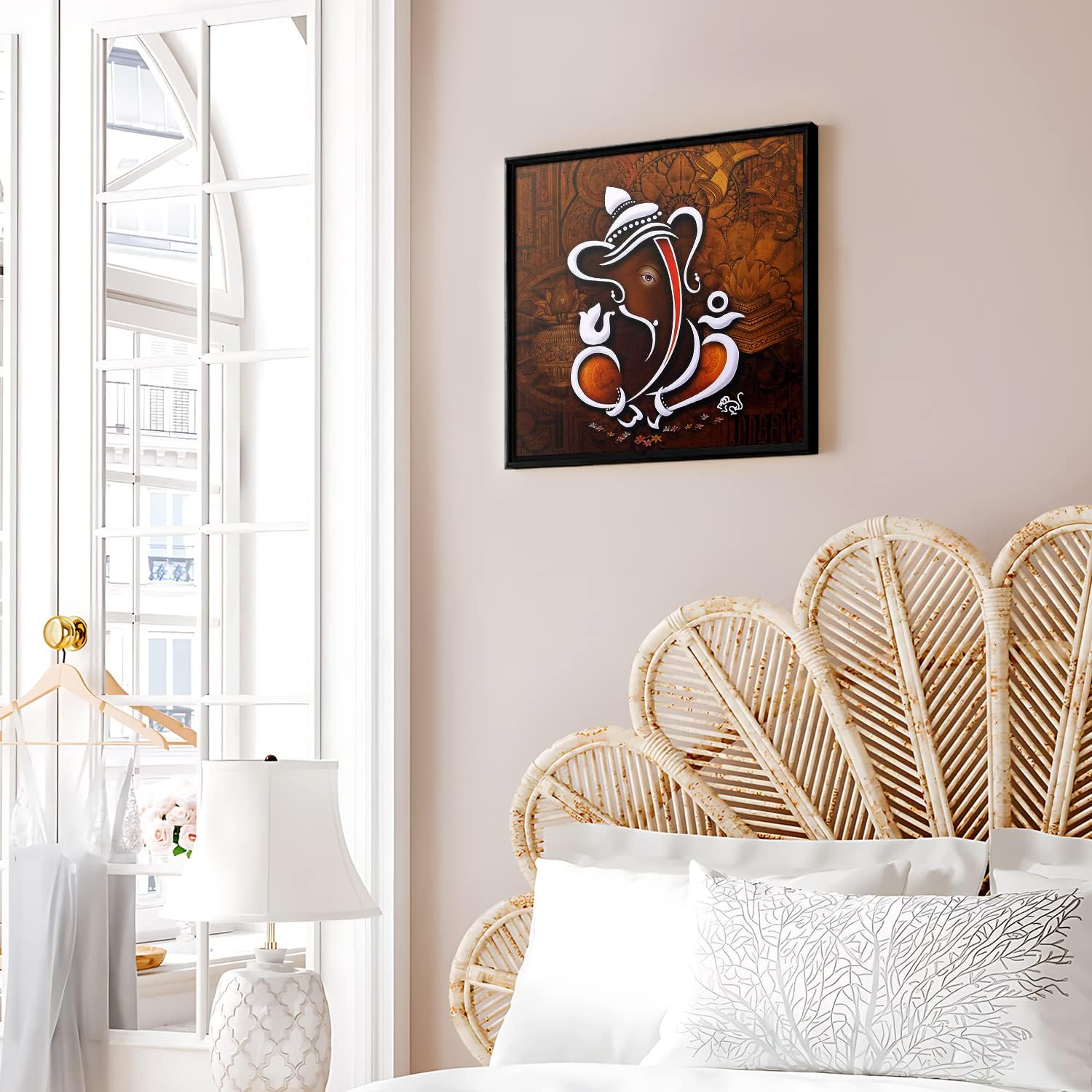 Ritwikas Floral Art Lord Ganesha Mattetextured Frame Painting image number 5