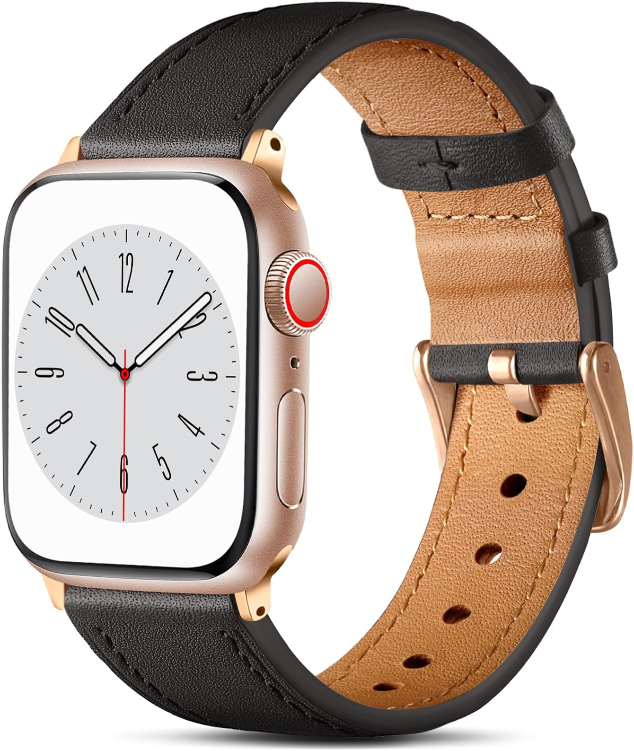 WJK Compatible with Apple Watch Series 11 10 9 8 7 6 5 4 3 2 1 SE and Iwatch 38Mm 40Mm 41Mm 42Mm Women Men, Top Grain Genuine Leather Replacement Wristband for Apple Watch, Multi Colors