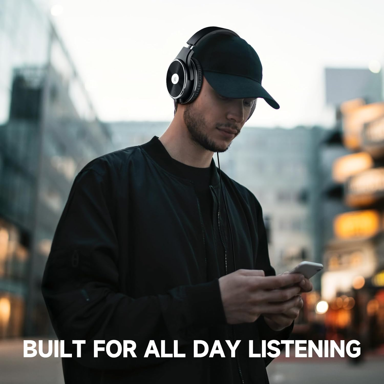 Oneodio over Ear Wired Hi-Fi Studio Headphones 50Mm Speaker 1/4 Inch 6.35Mm Jack Adapter Free Closed-Back Headphones for DJ Electric Drum Keyboard Guitar Amp PC Ipad Music Cell Phone (Black) image number 2