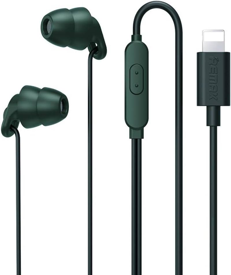 Remax RM-518I Wired Sleep Earphone for Iphone, Green image number 1
