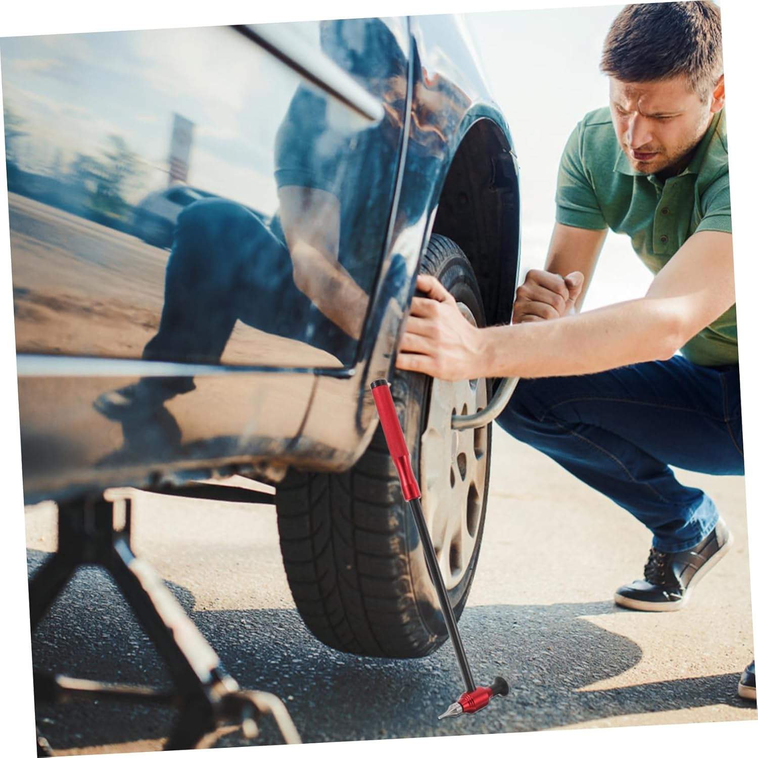 Beatifufu 1Set Carbon Fiber Hammer for Dent Removal Automotive Repair Tool Kit for Dent Fixing image number 5