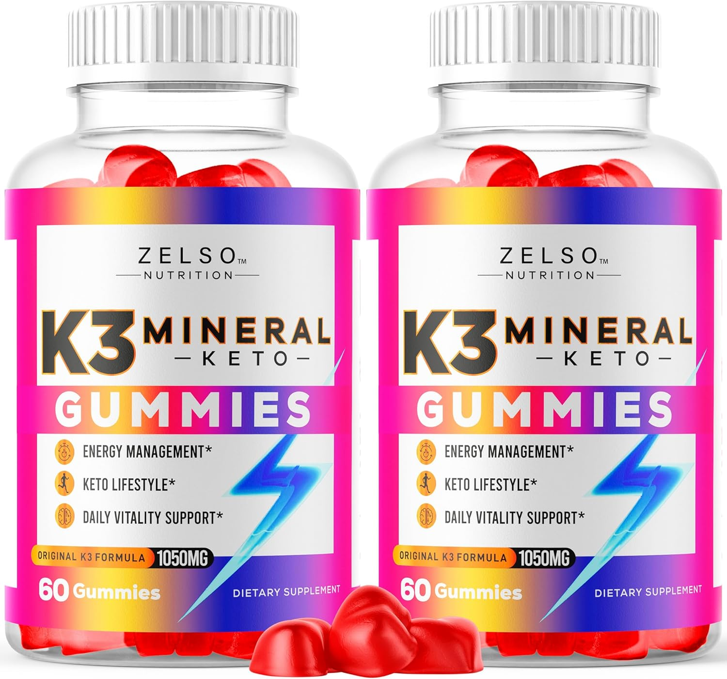 ZELSO (3 Pack) K3 Spark Mineral Gummies Nutrition, the Original K3Spark Formula Pills in Gummy, Advanced Vitamins plus Multivitamin, 90 Day Supply image number 4