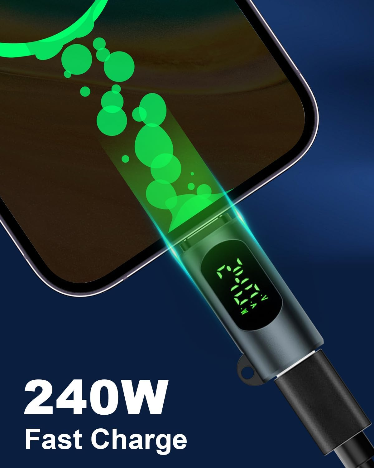 Duttek USB C Digital Display Adapter 80Gbps, 240W USB Type C Male to Female Extension Adapter Compatible with Thunderbolt 5, Iphone 15/16, Macbook, Ipad - 2, Black image number 4