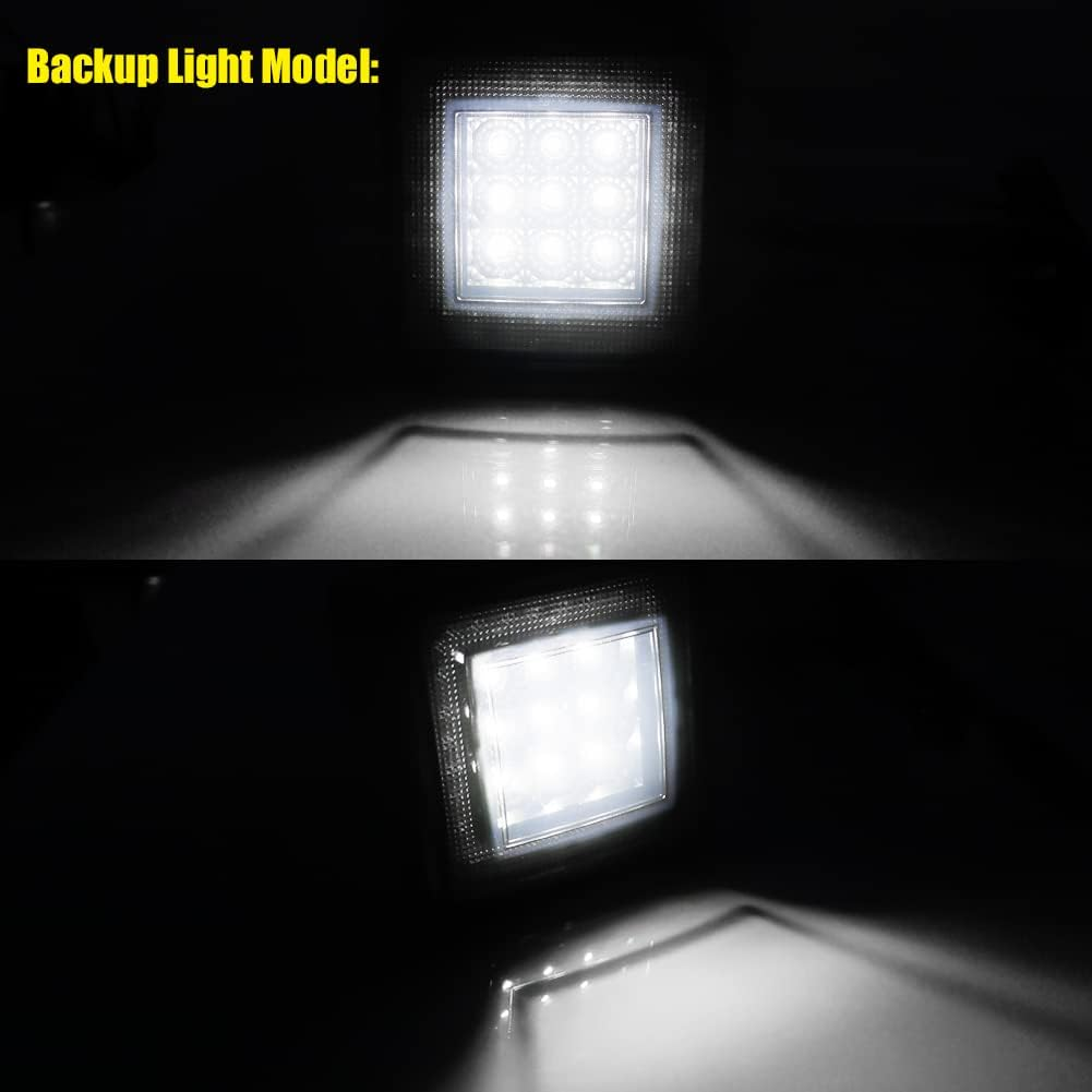 Tonsya 3-In-1 Smoked Lens Universal LED Hauling 2" Receiver Compatible with Truck SUV RV Trailer Rear Bumper Driving Lamp Brake Tail Reverse Tow Hitch Cover Light - Red Lens Led image number 4