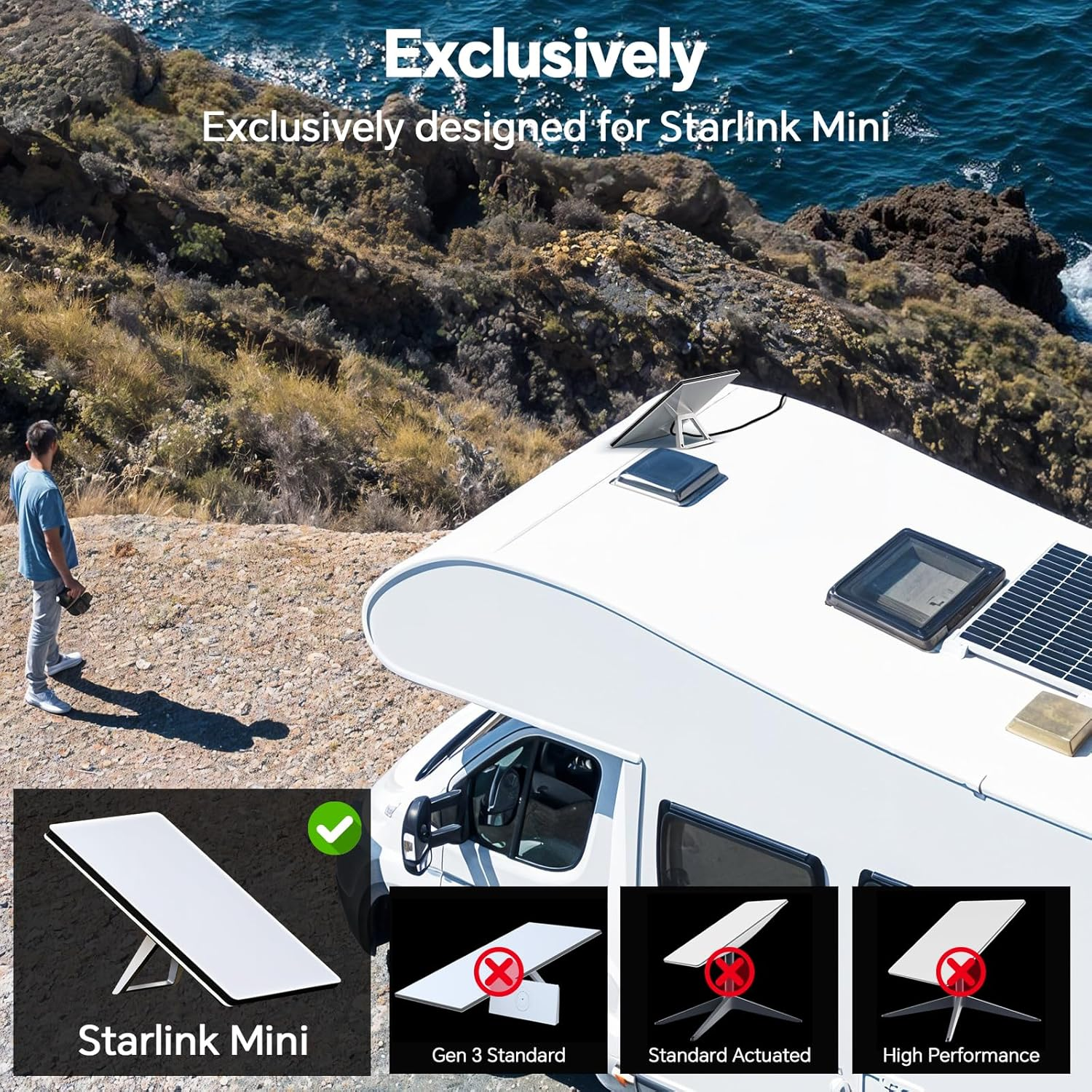 For Starlink Mini Power Cable to Cigarette Lighter Plug with Switch, Starlink Mini Car Adapter Waterproof 18AWG/15A Fuse DC Cable for Car RV Boat Truck Camper (3M) image number 2