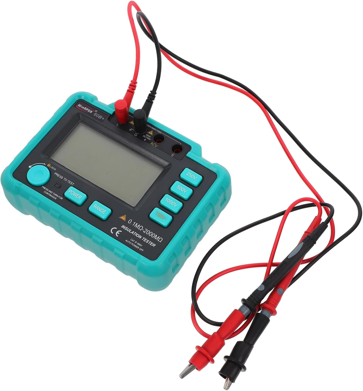 ULTECHNOVO Megohm Test Leads Insulation Resistance Tester for Automotive Digital Megohm Alarm Overload Protection image number 5