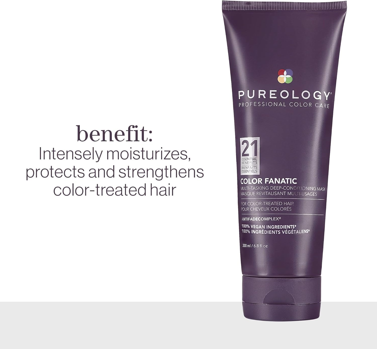 Pureology Color Fanatic, Treatment Hair Mask, 21 Benefits, for Colour-Treated Hair, Vegan Formulas, Sulphate Free for a Gentle Cleanse, 200 Ml image number 1