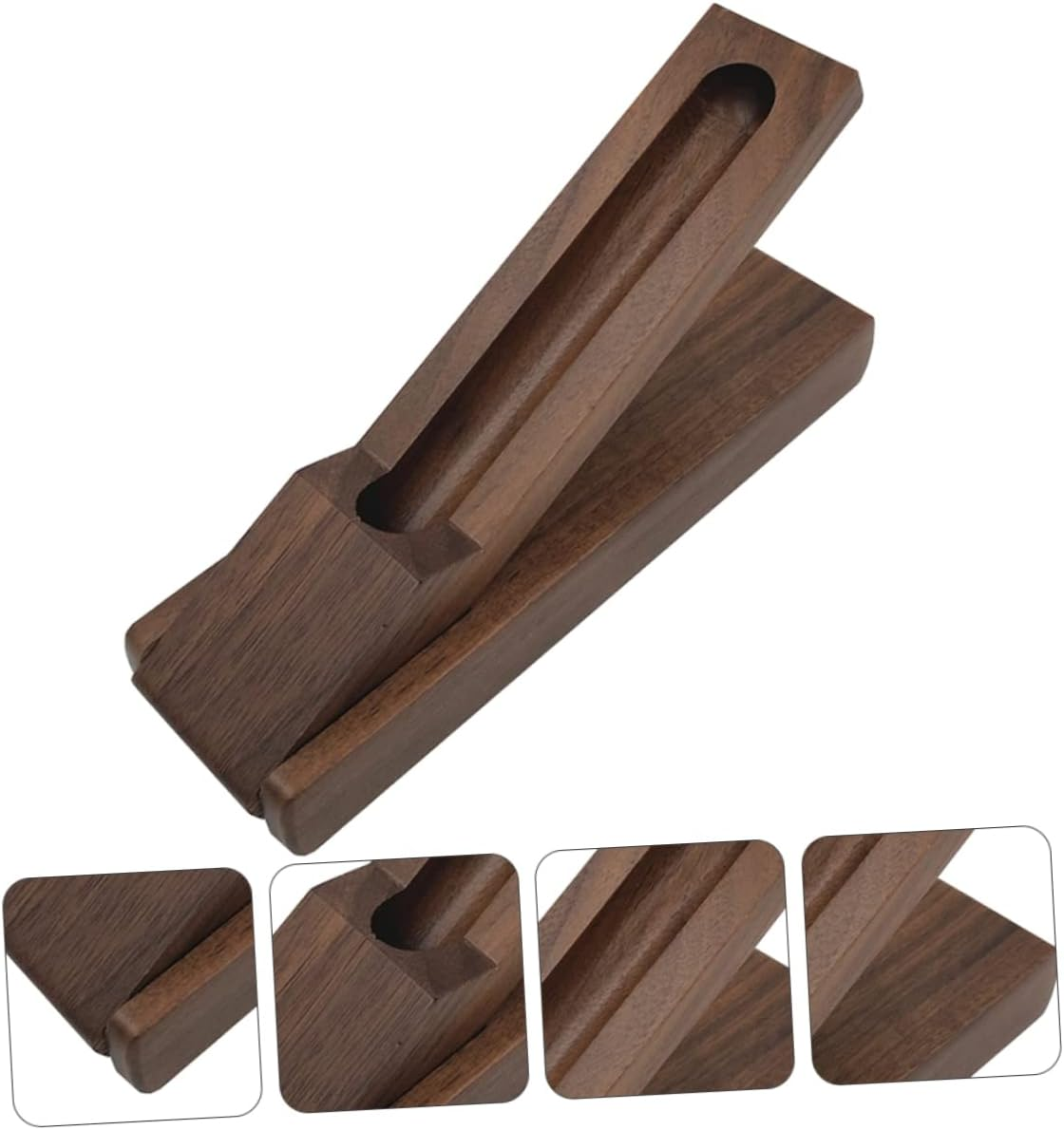 BCOATH Wooden Pencil Box Pen Case Walnut Natural Color Stationery Case Desk Organizer for Office and School Storage