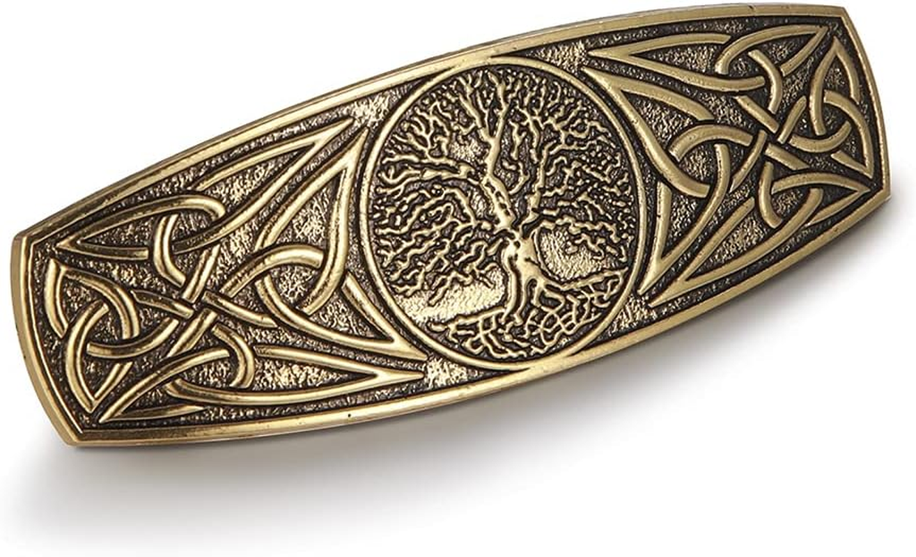 KKJOY Metal Celtic Knot Barrettes Vintage Two-Headed Dragon with Tree of Life Hair Clips Hand Crafted Spring Clip Hair Pin Headpieces Wedding Bridal Hair Accessories for Women Girls