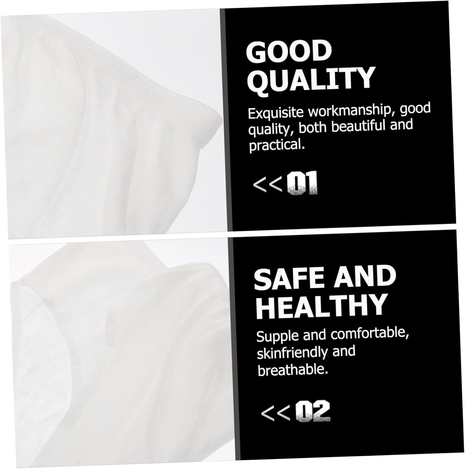 BESPORTBLE 4-Pack Disposable Maternity Panties for Women Soft Cotton Postpartum Underwear Flexible -Large Size for Confinement and Period Use White