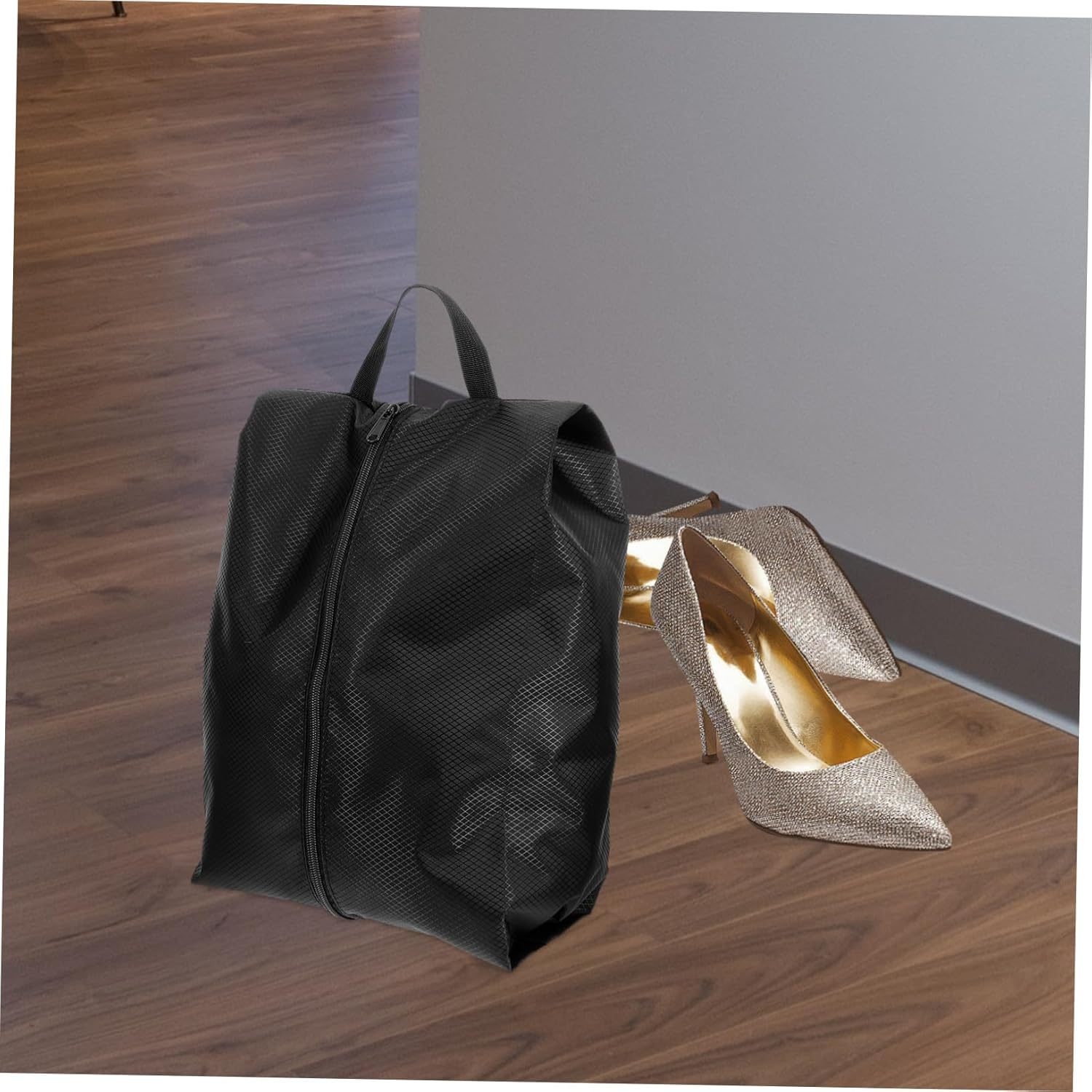 CTIRCHIU 4Pcs Black Mesh Compression Packing Cubes Set for Travel Suitcase Organizer Bags with Expandable Compartments and Handles, Lightweight Luggage Storage for Clothes and Accessories image number 1