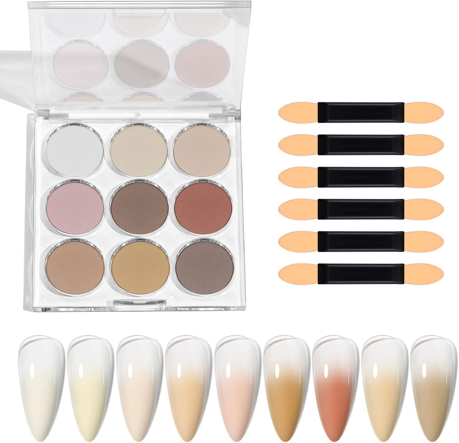 Pigment Nail Powder - Mirror Finish Rainbow | 9 Colors,Art Gradient Rainbow DIY Decoration for Women Girls Easter Halloween Christmas