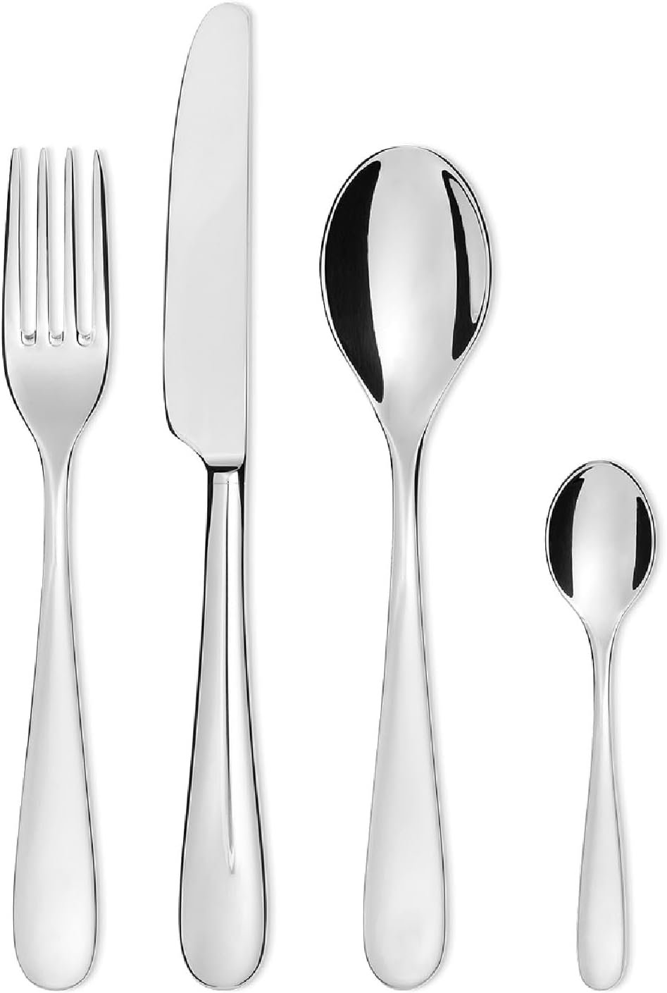 Alessi 5180S24 Nuovo Milano - Design Cutlery Set, 18/10 Stainless Steel, Mirror Polished, 24 Pieces image number 2
