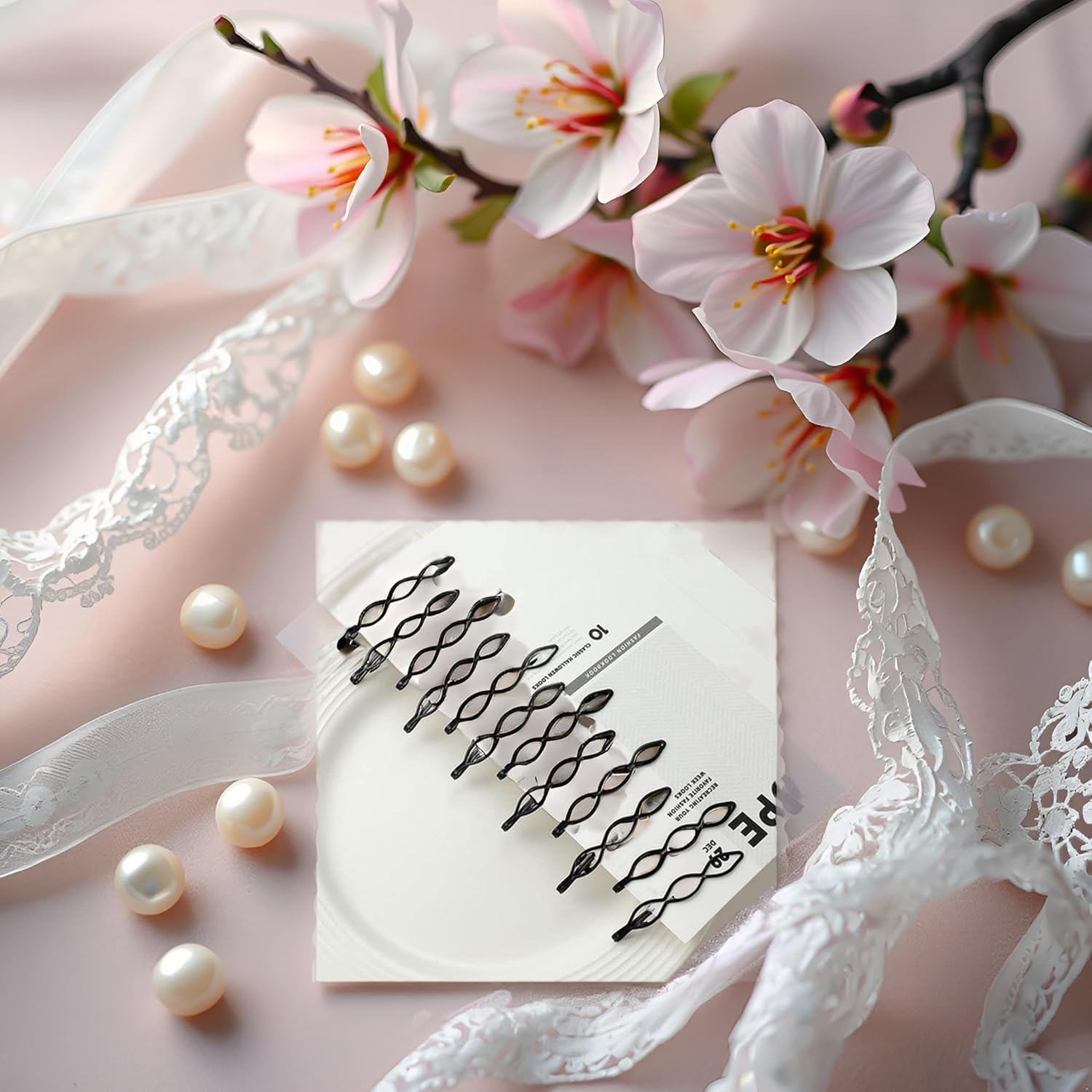 Pack of 12 Black Vintage Hair Pins Mini Bobby Pins Fashion BB Clip Invisible Pony Clip Small Bobby Pins for Women and Girls Decorative Wedding Delicate Accessories Headwear Hair Accessories image number 3