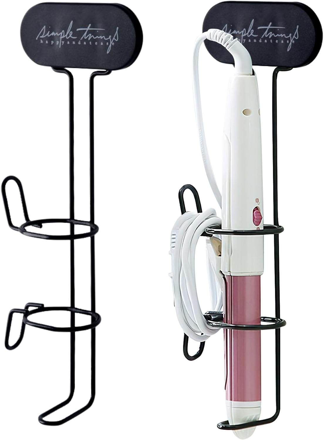 Magic Eyes Hair Tool Organizer, Bathroom Hair Dryer Holder Wall Mounted Hair Straightener Hanging Rack Hair Styling Tool Storage Organizer Stick Stand for Flat Irons, Curling Wands