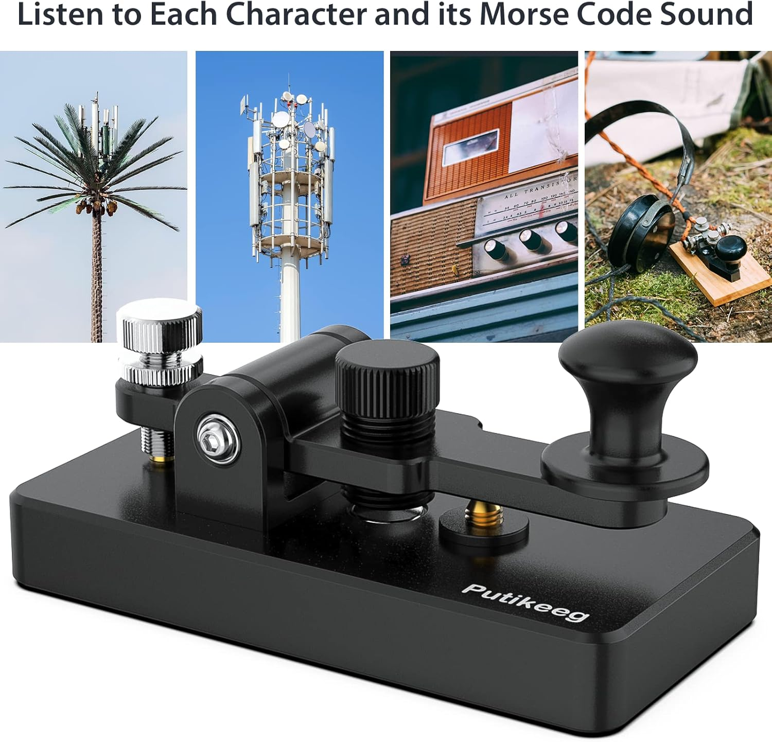 Putikeeg CW Morse Button, Telegraph Button, Amateur Radio CW Button, Morse Code Device, Telegram Keyboard, Morse Code Transmitter image number 1