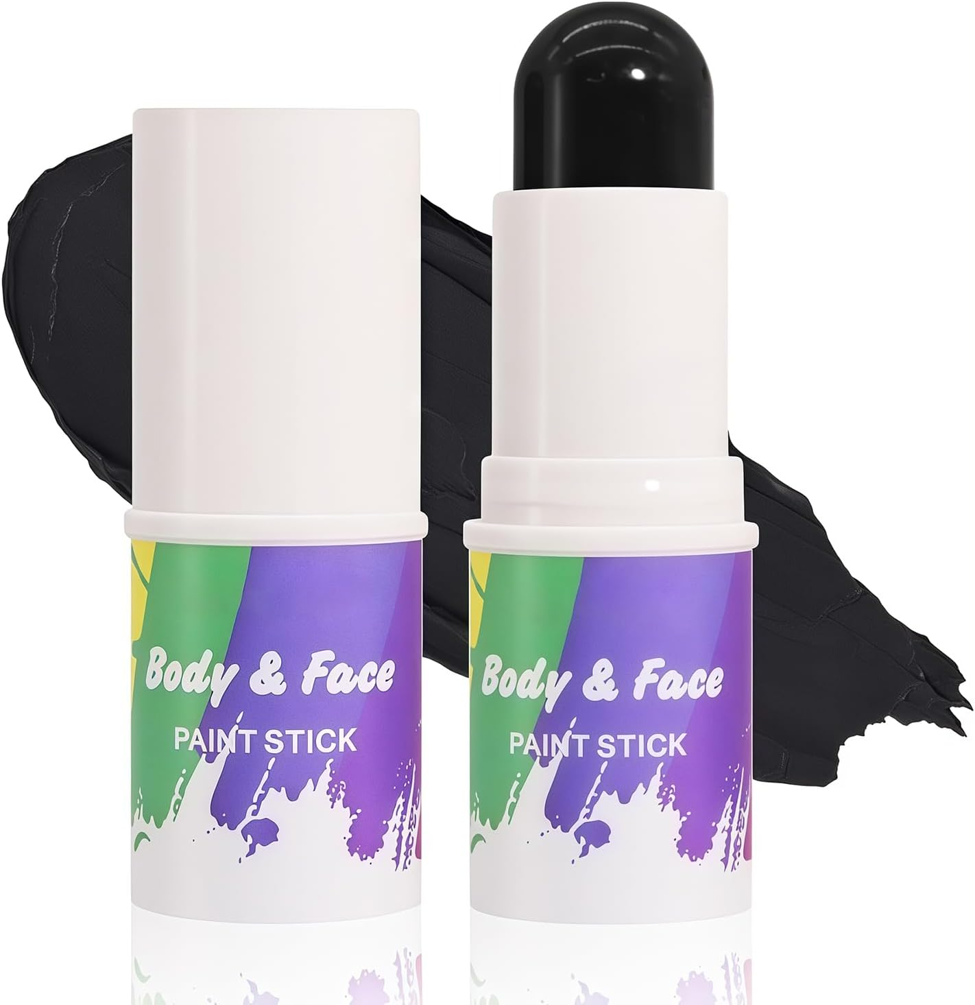 DAGEDA Black Face Paint Stick, Eye Black Stick for Football, Baseball, Lacrosse, Halloween, Cosplay Party SFX Professional Body Paint Makeup, Blendable, Waterproof Face Painting for Adults and Kids