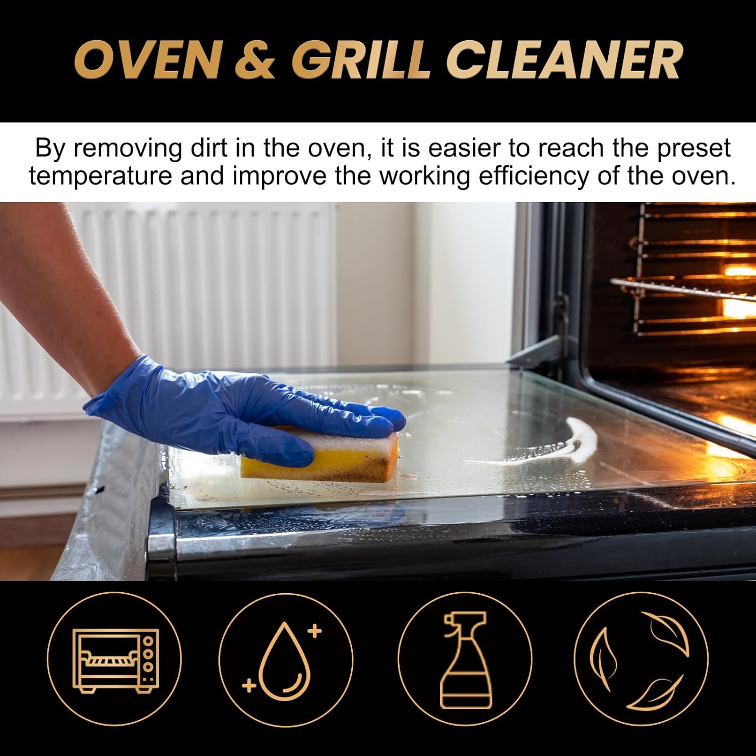 Oven and Grill Cleaner Spray, 100Ml, Heavy-Duty Degreaser for Kitchen Appliances image number 1