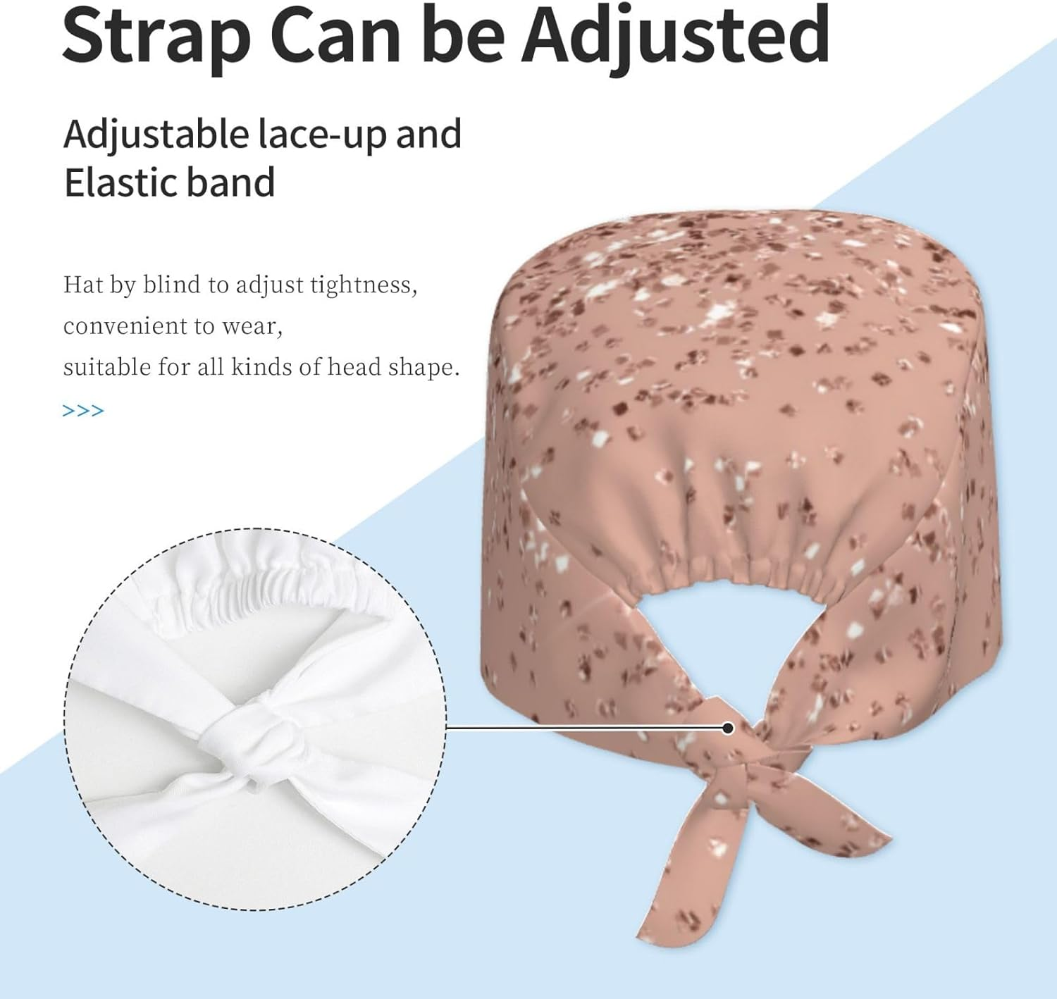 Colorful Tie Dye Working Cap Scrub Cap with Sweatband Adjustable Fashion Elastic Bandage Tie Back Hat Headwear for Women Men - Dill Pickles Pattern image number 7