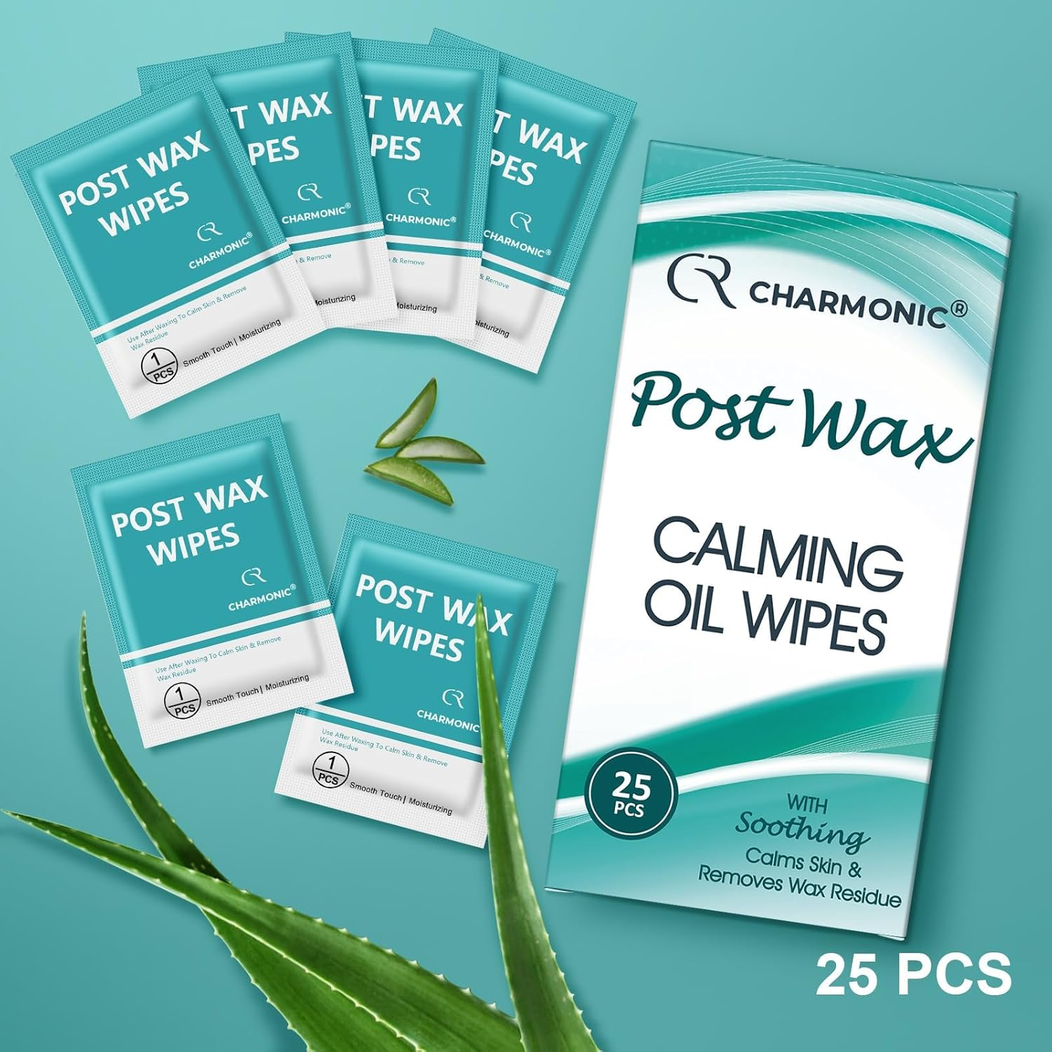 25 Pcs Post Wax Oil Wipes, Wax Remover for Skin Cleanser, after Wax Care Reduces Redness, Removes Residue, Body & Facial Post Waxing Treatment, Post Wax Care Refill Pack for All Hair Removal Products&hellip; image number 4