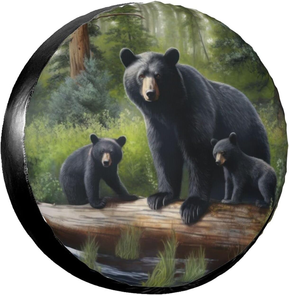 Eugzak Rv Spare Tire Covers for Trailers Wheel Protectors Tyre Covers Weatherproof and Dustproof Covers Universal Fit Trailer SUV Truck Travel Camper 17'' - Compass