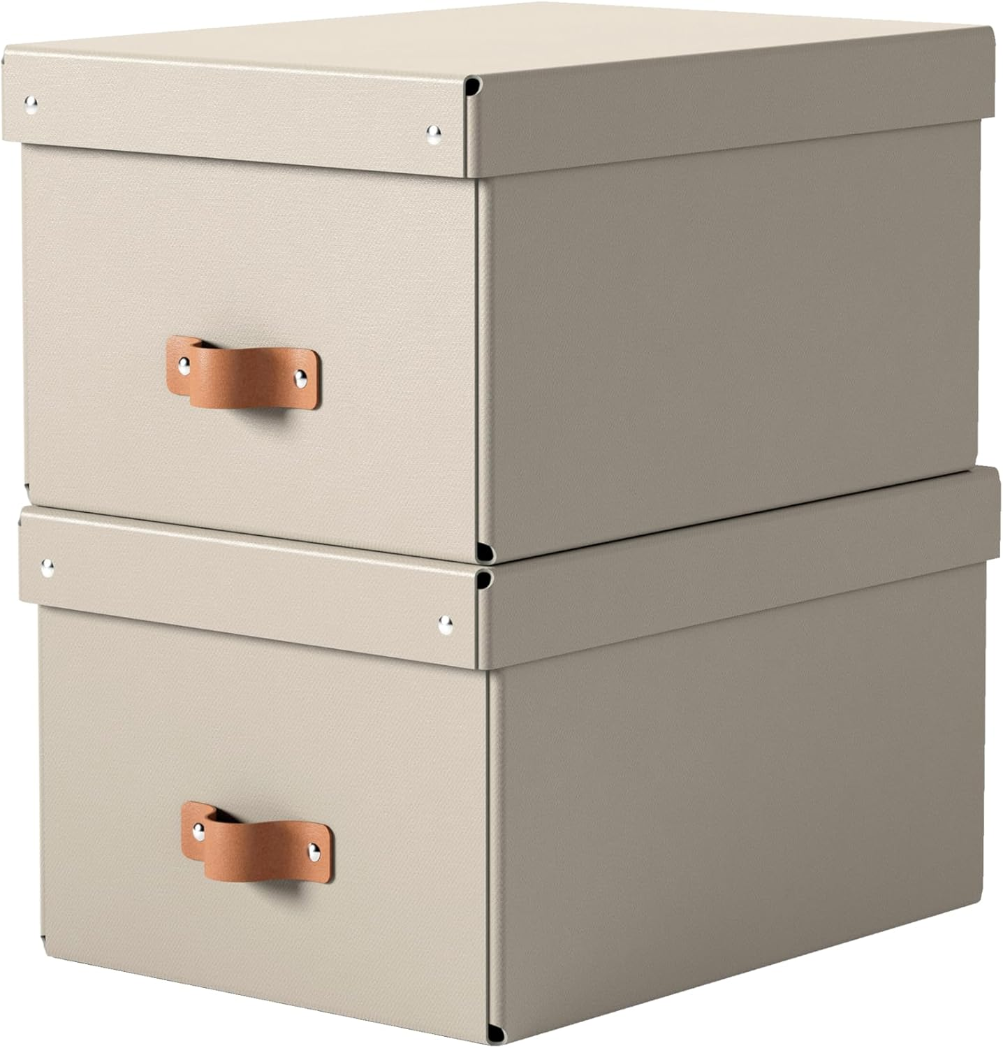 Leitz Puro Small Storage Box with Lid &ndash; Set of 2 Durable Storage Boxes, Compatible with Cube Units & Shelves, 7L Stackable Organiser, Suitable for Home & Office (20 X 28 X 15 Cm, Obsidian Black) image number 3