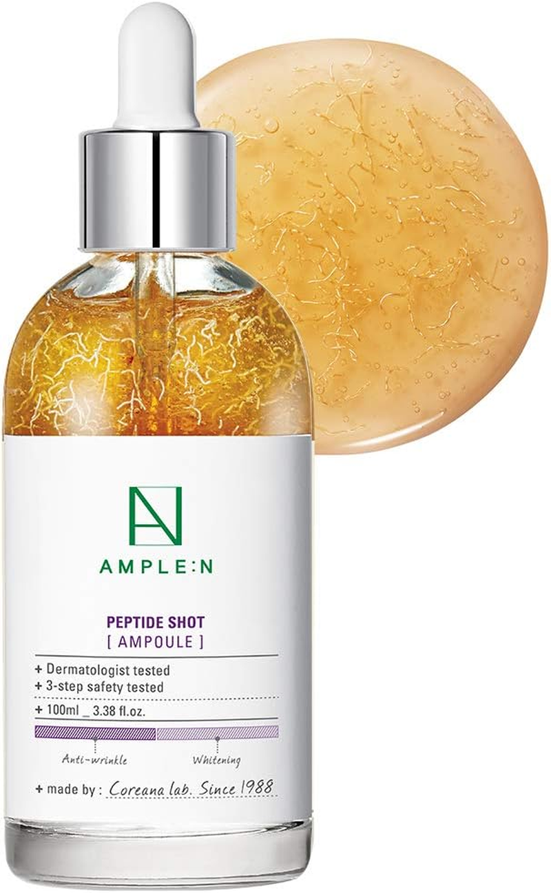 COR&Eacute;ANA AMPLE:N Peptide Shot Serum - Korean Anti-Aging Face Serum with Peptide Threads to Minimize Wrinkles and Improve Firmness - Lift Sagging Skin - Visibly Plump, 3.38 Fl. Oz. image number 6