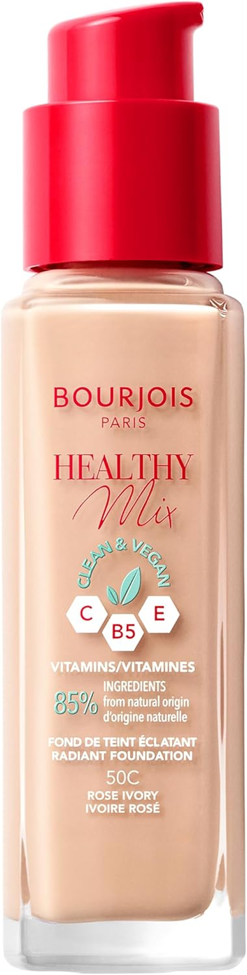Bourjois Healthy Mix Clean Vegan Foundation No. 50 Rose Ivory image number 1