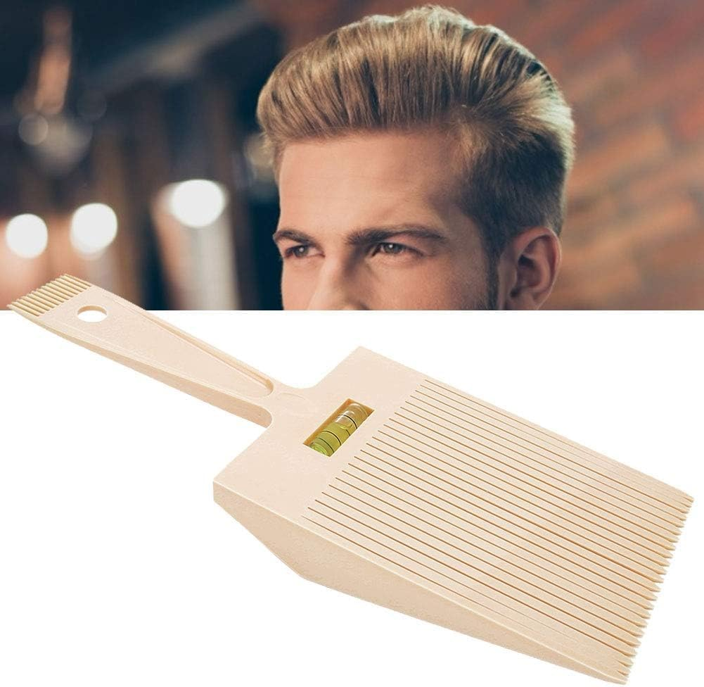 Flat Top Guide Comb, Comb Barber Styling Tool Hairdressing Accessory for Men & Girl Haircut (Beige, One Size) image number 4