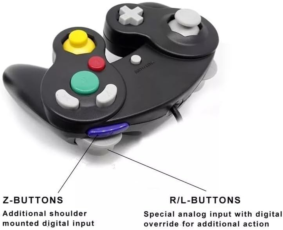 TAVICE Compatible Premium Dual Shock Gamecube Controller Gamepad Combatible for Nintendo Wii GC NGC